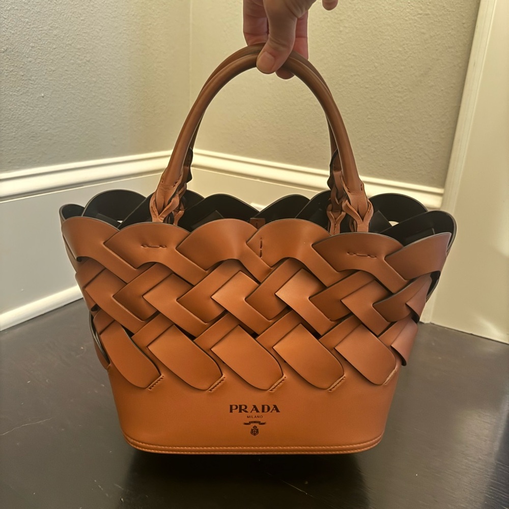 Prada Vitello Intreccio Tress tote